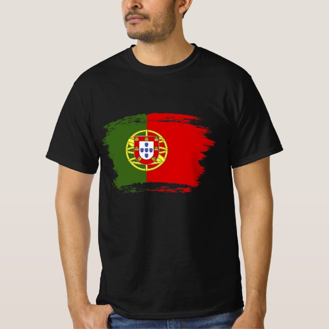 Portugal flagga t shirt (Framsida)