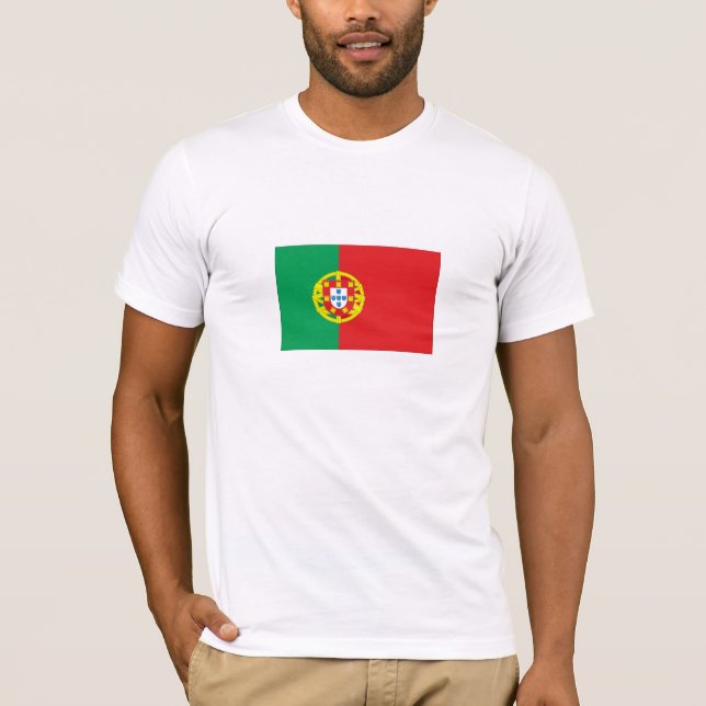 Portugal Flagga Tee Shirt (Framsida)