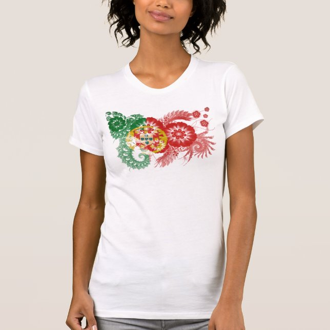 Portugal flagga tee shirt (Framsida)