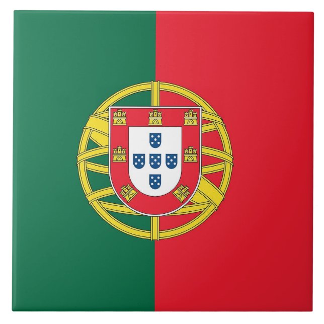 Portugal Flagga Tile Kakelplatta (Framsidan)