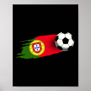 Portugal Flagga Tröja Portugisiska Fotbollslag Por Poster
