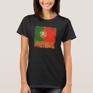 Portugal Flagga Vintage Retro Land Portugisiska St T Shirt