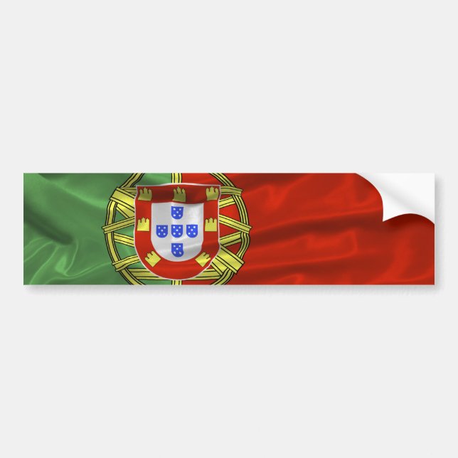 Portugal flaggabildekal bildekal (Framsidan)