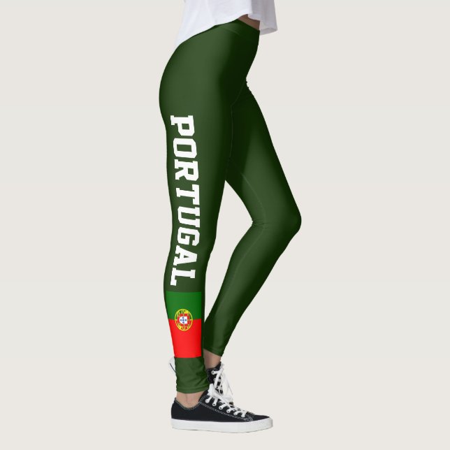Portugal flaggadamasker för sportkonditionyoga leggings (Höger)