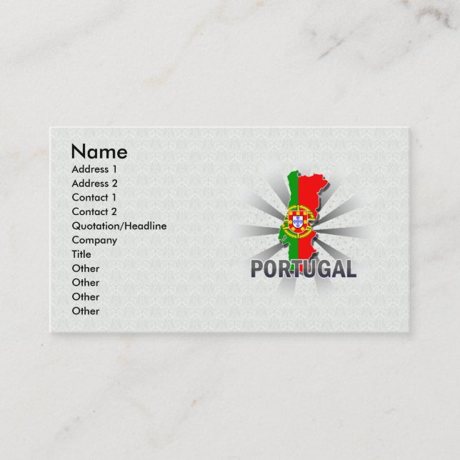 Portugal flaggakarta 2,0 visitkort (Framsida)