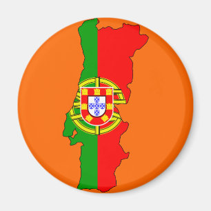 Portugal flaggakarta magnet
