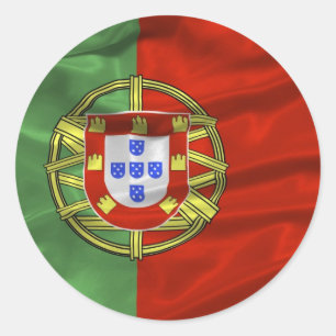 Portugal flaggaklistermärke runt klistermärke
