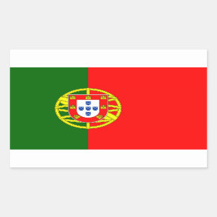 Portugal flaggaklistermärkear rektangulärt klistermärke