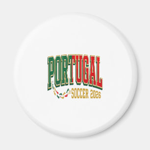 Portugal Fotboll 2026 Fotboll Fet Land Typografi Magnet