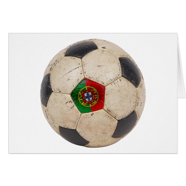 Portugal fotboll hälsningskort (Framsidan Horizontal)
