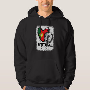 Portugal Fotboll Portugisiska Flaggan Kärlek Lands Hoodie