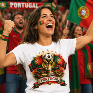 Portugal Fotboll Portugisiska Fotbolls-VM T Shirt