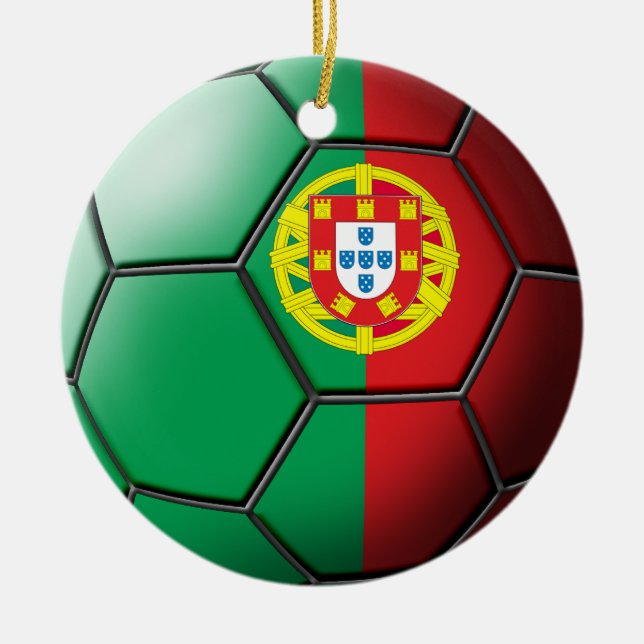 Portugal fotbollprydnad julgransprydnad keramik (Framsidan)