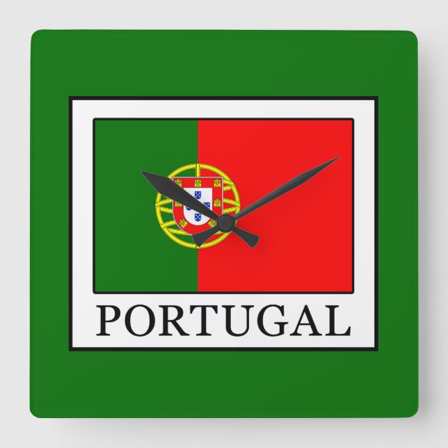 Portugal Fyrkantig Klocka (Framsida)