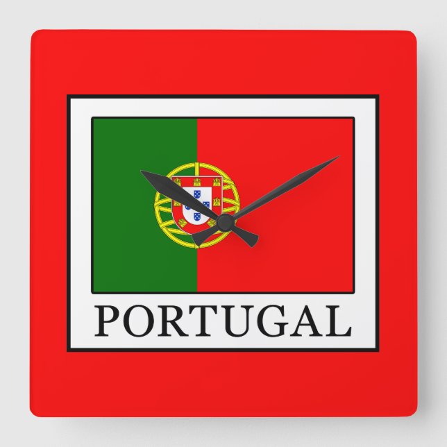 Portugal Fyrkantig Klocka (Framsida)