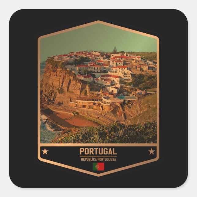 Portugal Fyrkantigt Klistermärke (Framsida)