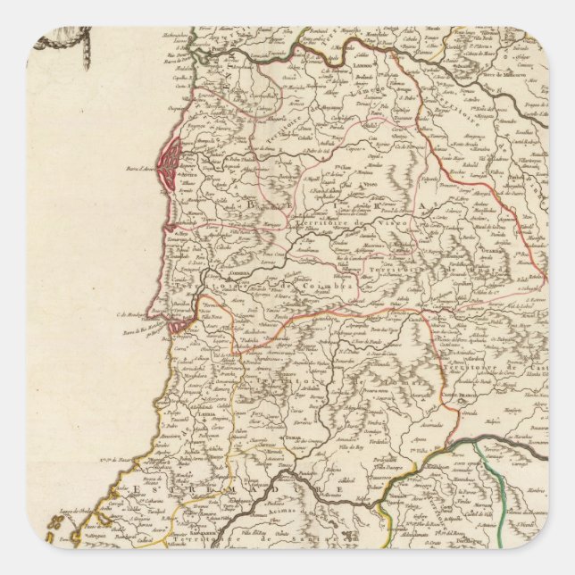 Portugal Fyrkantigt Klistermärke (Framsida)