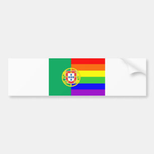 portugal gay stolt regnbågsflagga homosexuell bildekal