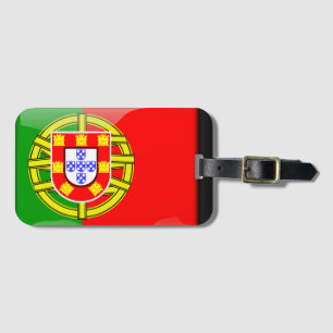 Portugal glansig flagga bagagebricka