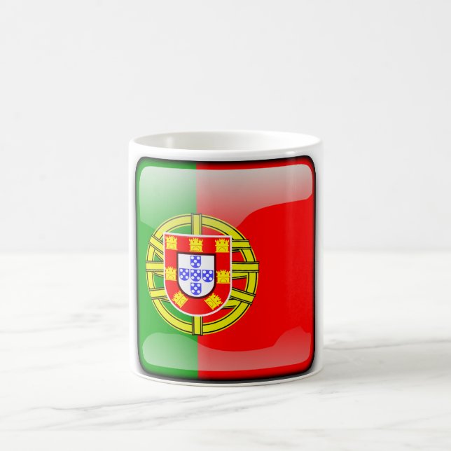 Portugal glansig flagga kaffemugg (Center)