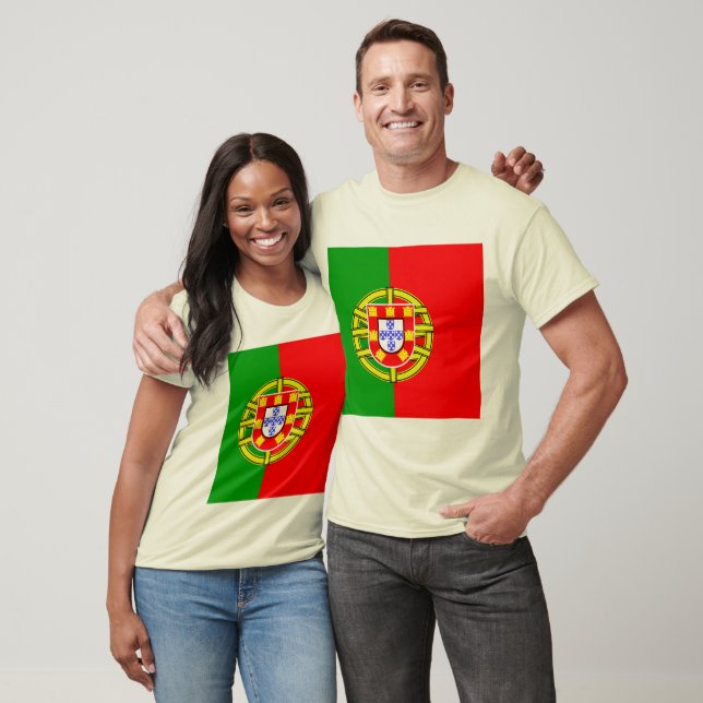 Portugal Högkvalitativ Flagga T-shirt (Unisex)