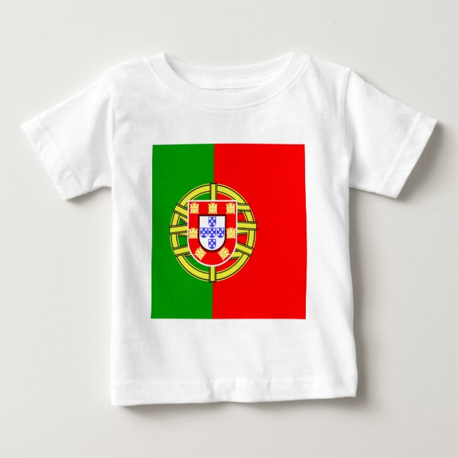 Portugal Högkvalitativ Flagga Tee Shirt (Framsida)