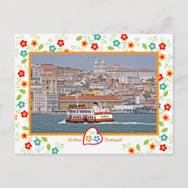 Portugal i bilder - Lissabon från floden Vykort (Framsida)