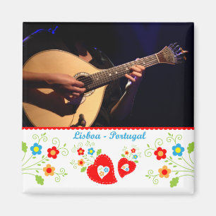Portugal i foton - Portugals fado guitar Magnet