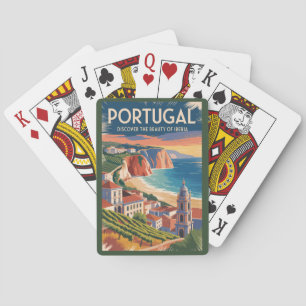 Portugal Iberia Siluett Illustration Resa Konst Casinokort