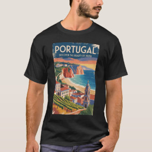 Portugal Iberia Siluett Illustration Resa Konst T Shirt