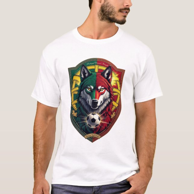 Portugal Iberian Wolf Glory Tee, National  Gift T Shirt (Framsida)
