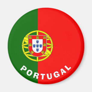 Portugal Inscription Flagga Jackar Arm Red Magnet
