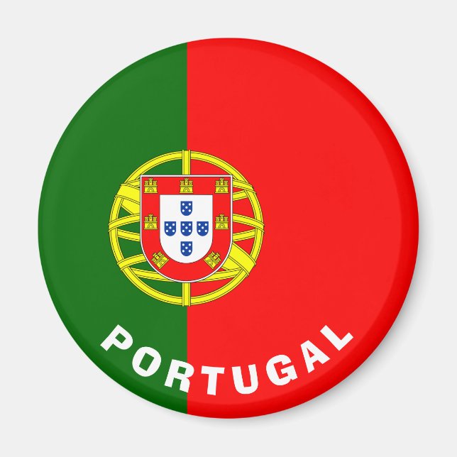 Portugal Inscription Flagga Jackar Arm Red Magnet (Framsidan)