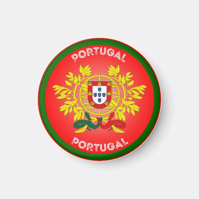 Portugal Jackar Arm Circle Shape Magnet (Framsidan)
