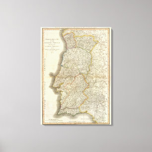 Portugal Karta Canvastryck