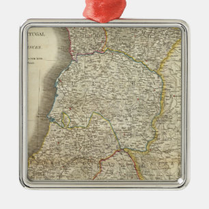 Portugal Karta Julgransprydnad Metall