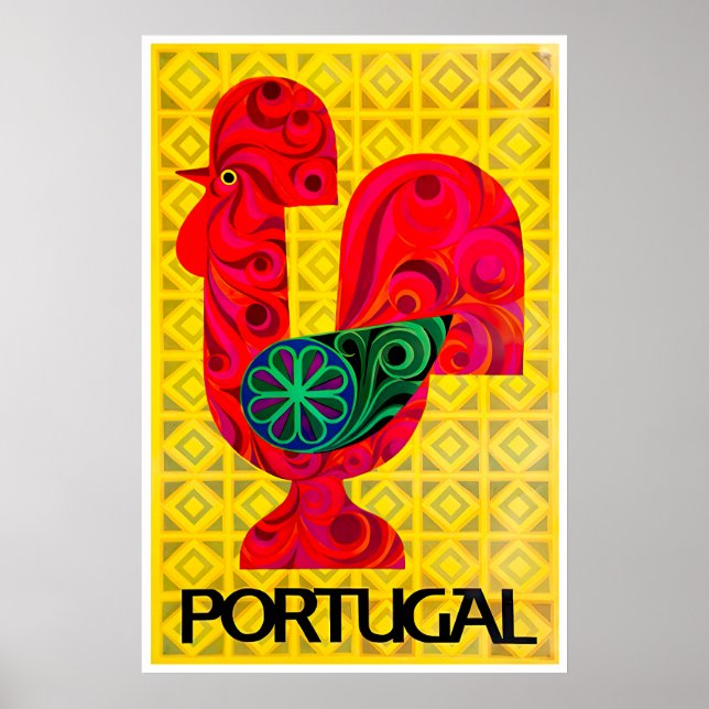 Portugal Konst Tupp Tryck Resa Affisch (Framsidan)