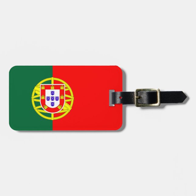Portugal land flagga symbol bagagebricka (Horisontell Framsida)