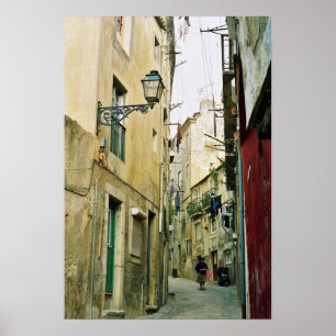 Portugal: Lisbon gammal gata Poster