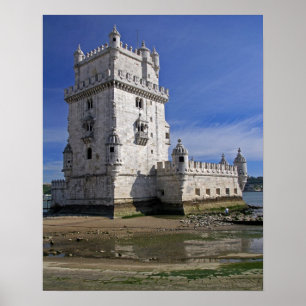 Portugal, Lissabon. Belem Torn, en Unesco-värld Poster