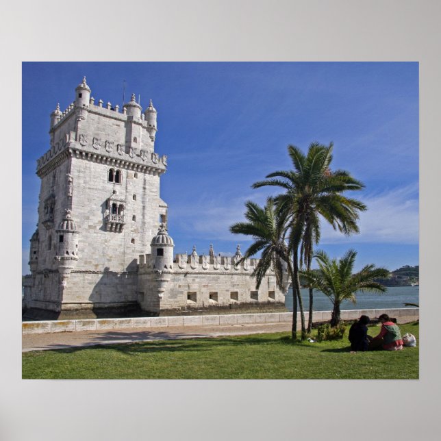 Portugal, Lissabon. Belem-tornet, ett världsarv i  Poster (Framsidan)