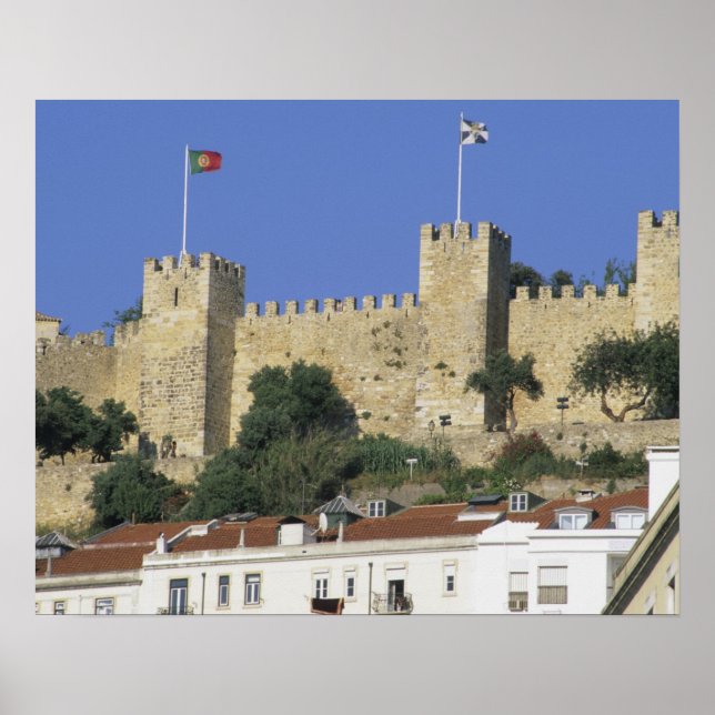 Portugal, Lissabon. Castelo de Sao Jorge. Poster (Framsidan)