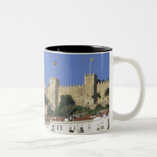Portugal, Lissabon. Castelo de Sao Jorge. Två-Tonad Mugg
