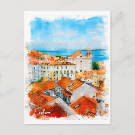 Portugal, Lissabon, City View Vykort