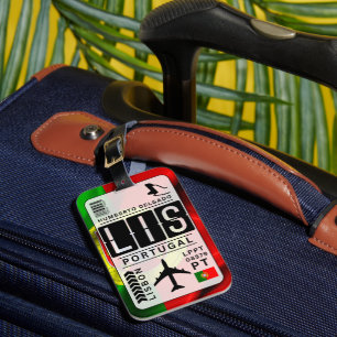 Portugal Lissabon LIS Luggage Tag Bagagebricka