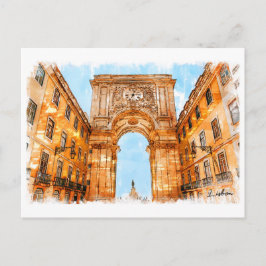 Portugal, Lissabon, Rua Augusta arch Vykort