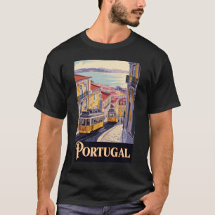 Portugal Lissabon Siluett Illustration Resa Konst T Shirt