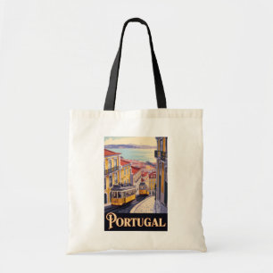 Portugal Lissabon Siluett Illustration Resa Konst Tygkasse