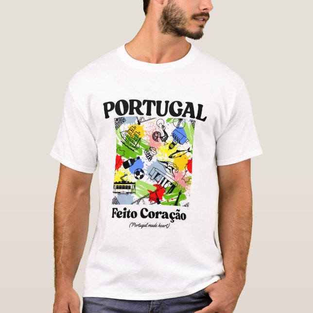 Portugal made heart t shirt (Framsida)
