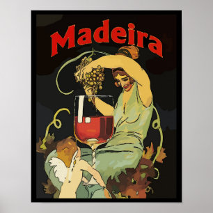Portugal Madeira Grapes, Vin Poster